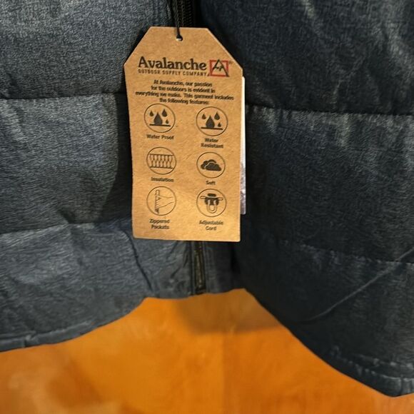Avalanche Puffer Jacket Mens XL Fleece Lined Zip Pockets - Picture 5 of 7